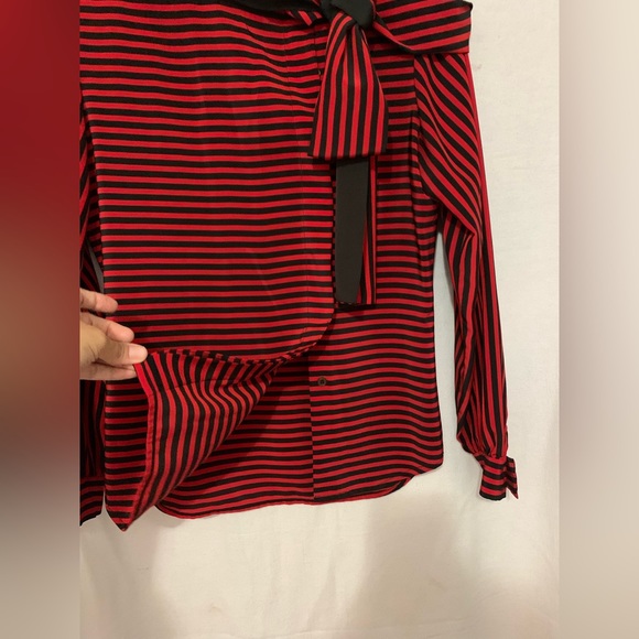 Vintage woman blouse! Beautiful bow on the side of neck, classic & elegant! - Picture 3 of 11